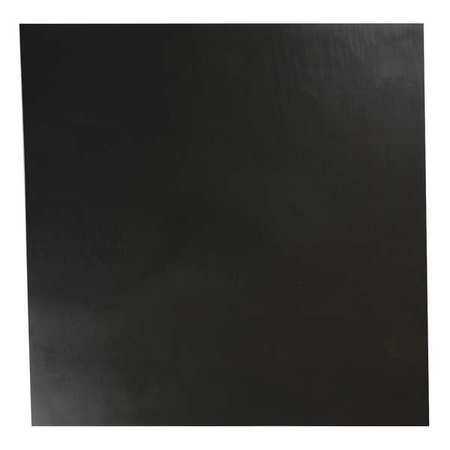 E. JAMES 1/16' Comm. Grade Neoprene Rubber Sheet, 12'x12', Black, 40A, 6040-1/16A