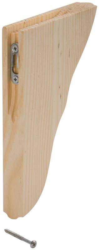 Waddell 1356 Keyhole Corbel, 8 in L x 5 in W 3/4 in T, Pine Wood, Natural