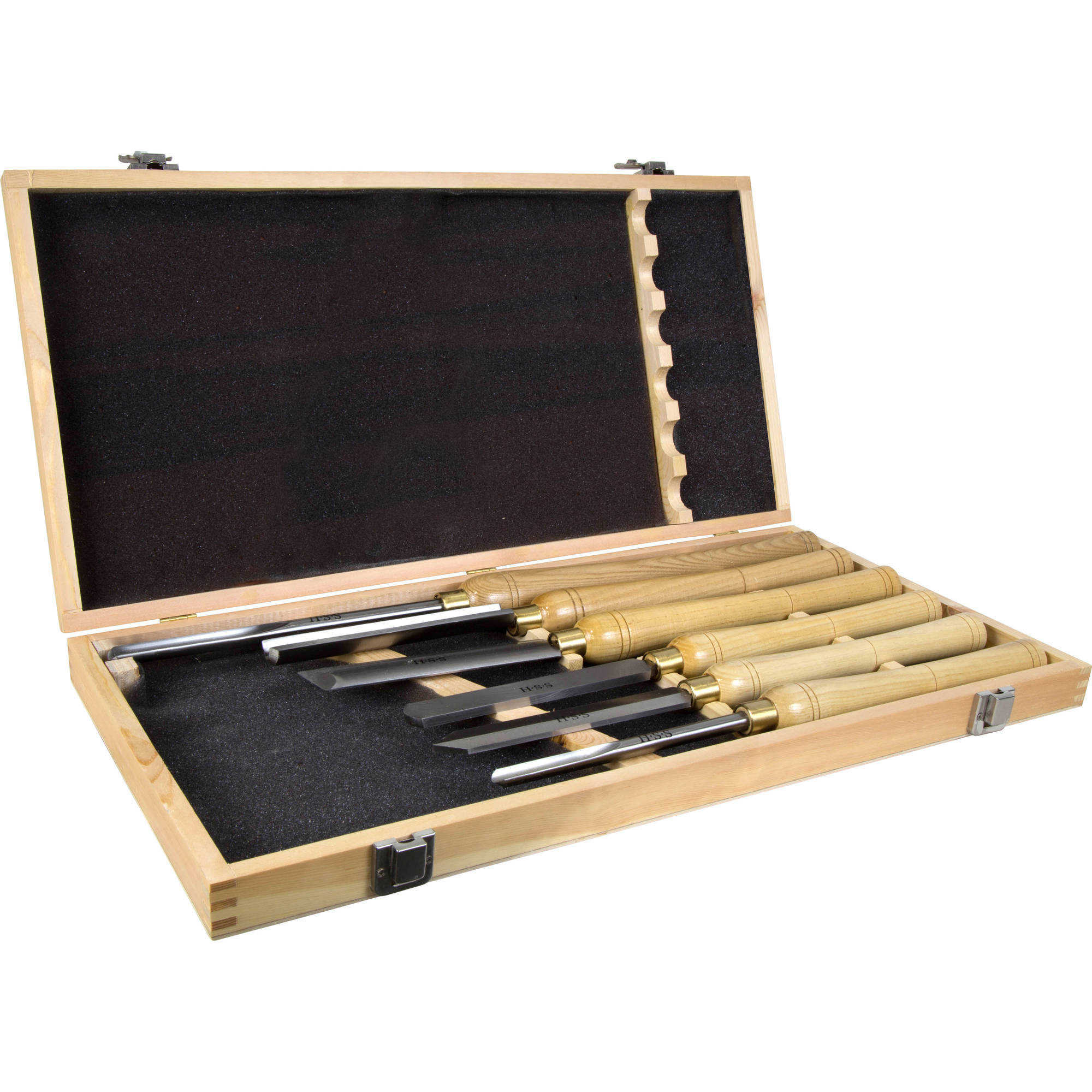 WEN 6-Piece 16-to-22' Artisan Chisel Set with High-Speed Steel Blades and Domestic Ash Handles
