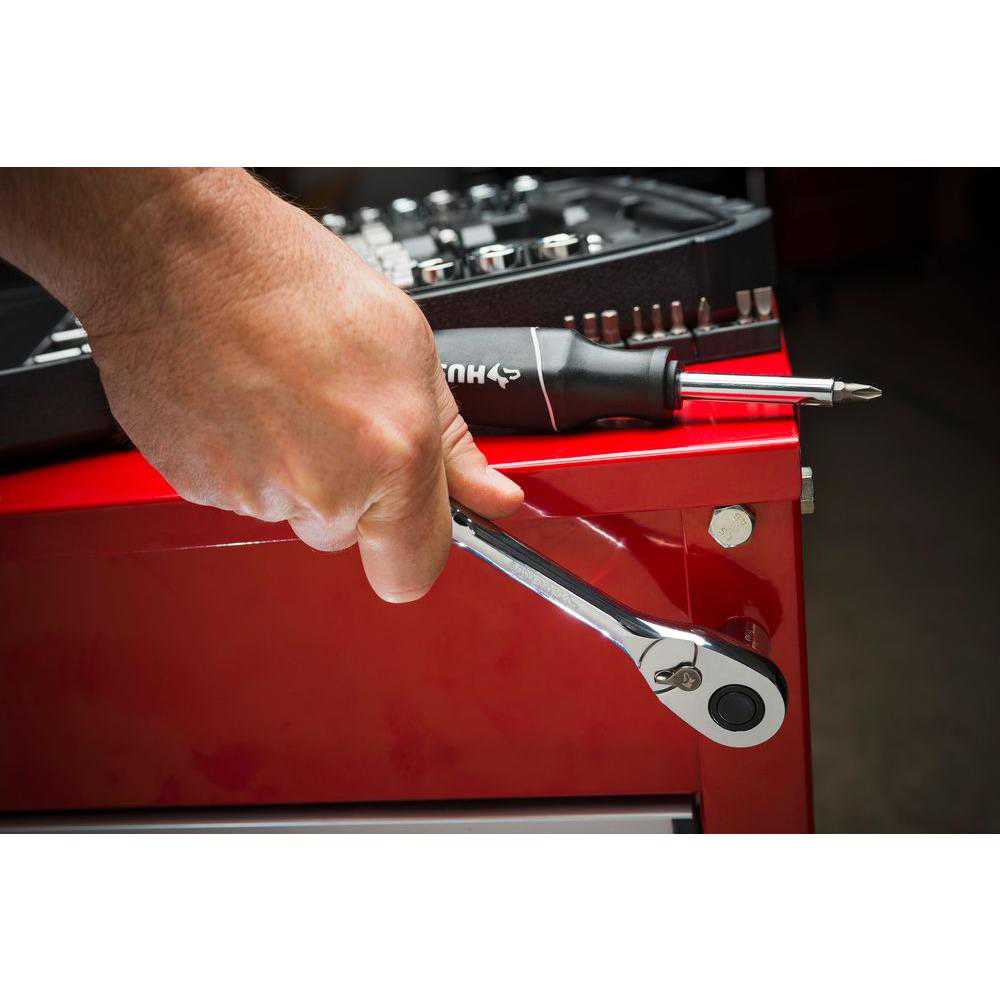 Husky Mechanics Tool Set Wrenches New Case Kit Sockets Ratchet Tools 65-Piece