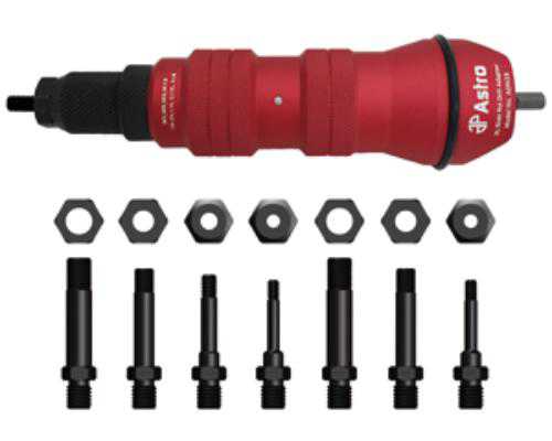 Astro Pneumatic ADN38 3/8' Capacity Xl Rivet Nut Drill Adapter Kit