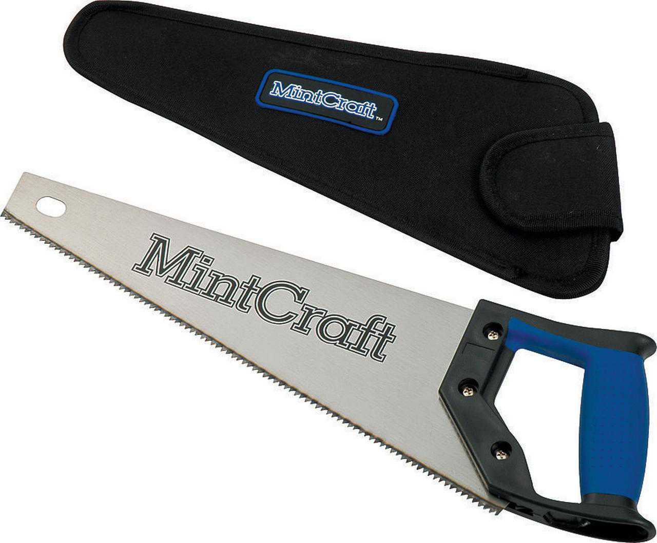 Mintcraft JL-K117413L Hand Saw With Sheath, 14 in L, 9 TPI