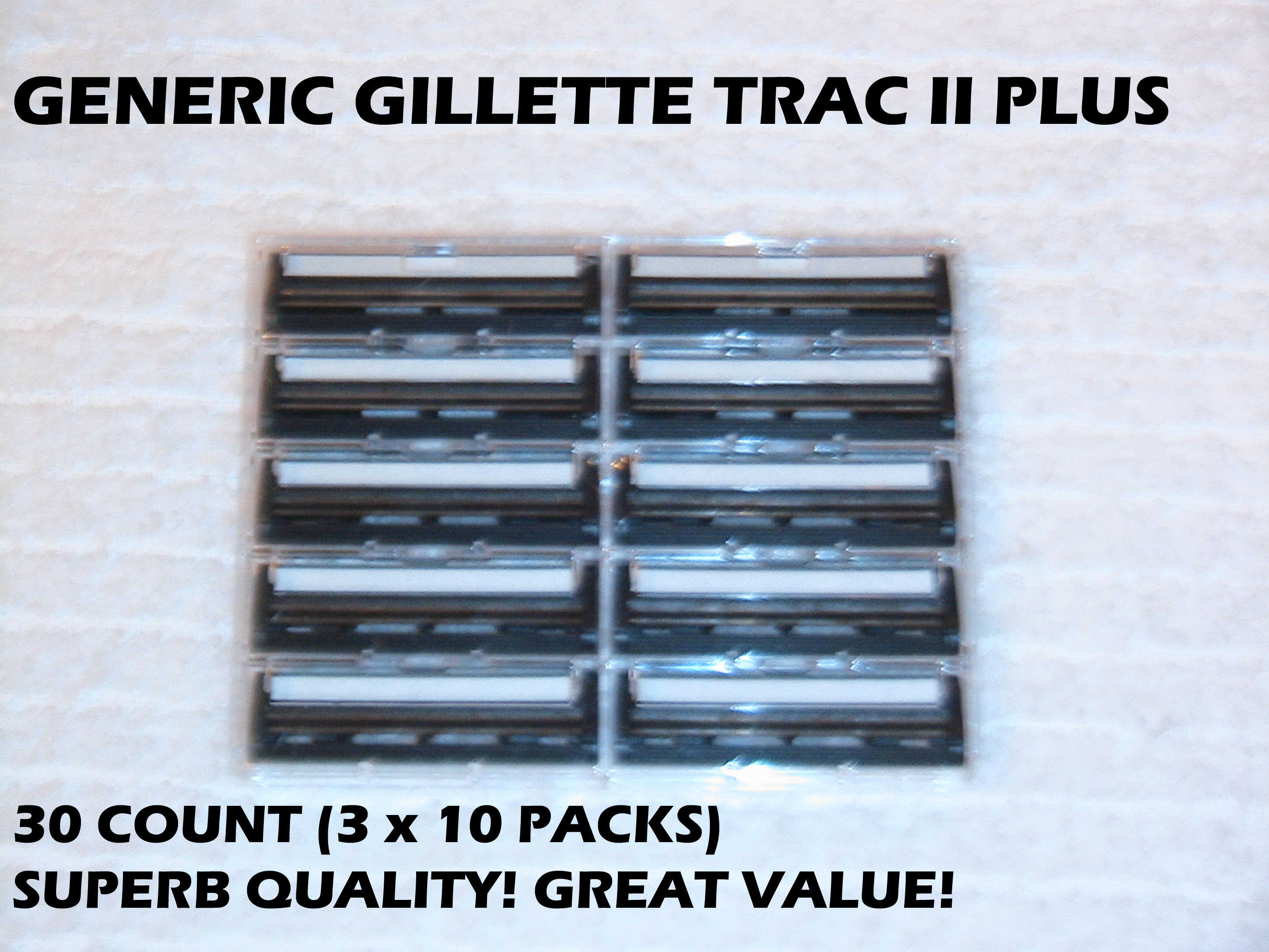 Generic Gillette TracII Plus - 30 Pack (3 x 10)