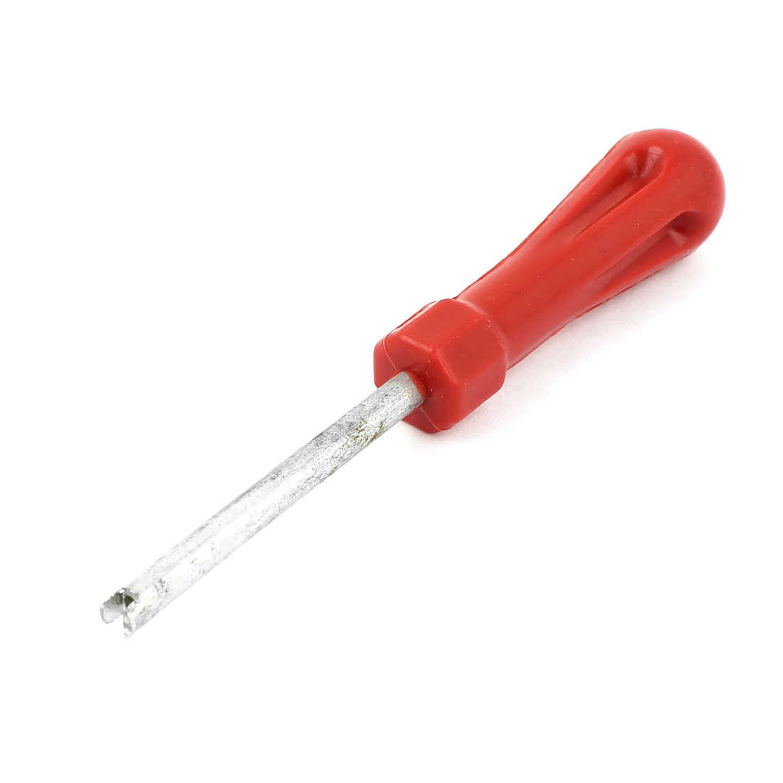 Red Slotted Handle Car Auto Valve Stem Core Removal Tool 110mm Length