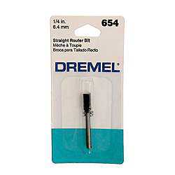 Dremel 654 1/4' Straight Router Bit