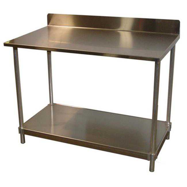 Prairie View 16gaSTBS303448 16 Gauge Stainless Top Table with Backsplash, 34 to 35.5 x 30 x 48 in.