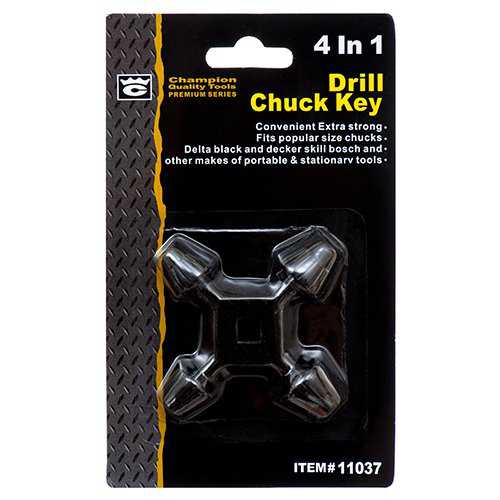 4 Way Drill Press Chuck Key Size 3/8' & 1/2' Chucks Universal Combination Hand