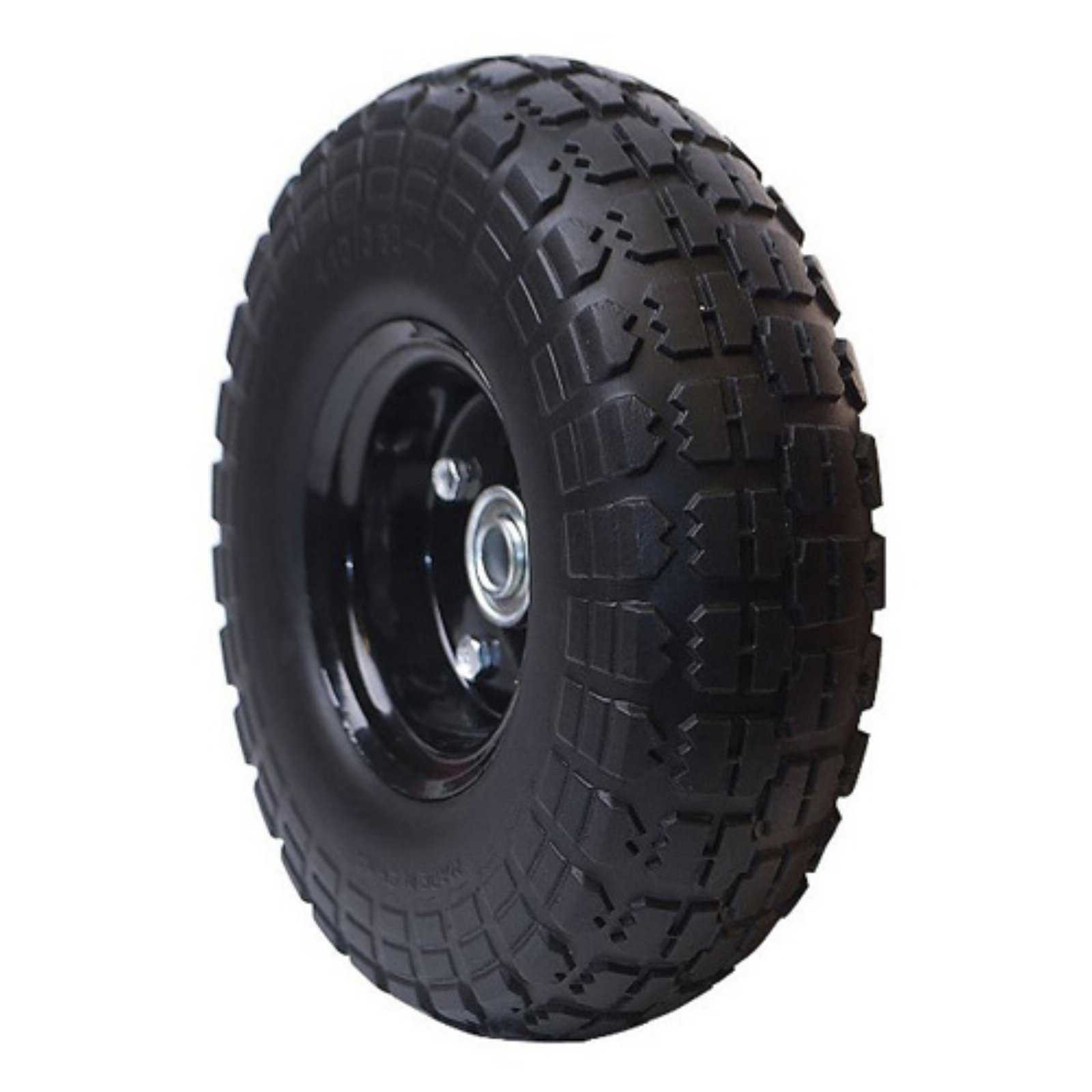 ALEKO WNF10 Anti Flat Replacement Turf Wheels for Wheelbarrow 10 Inches No Flat Tire, Black