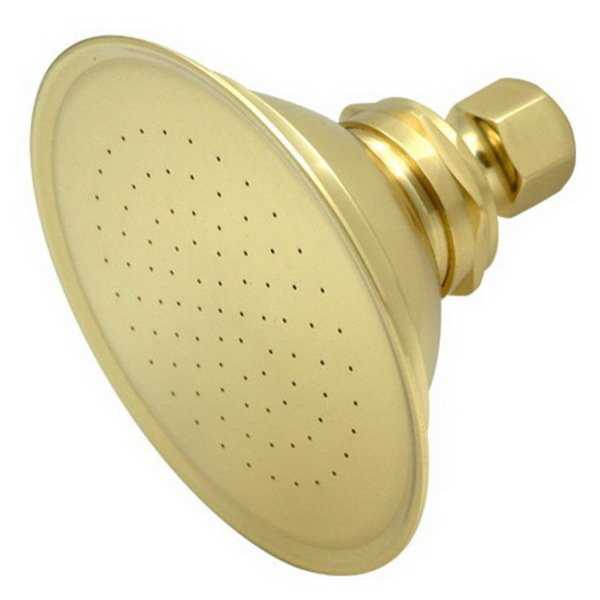Rainfall Polished Brass 5-inch Shower Head - Gold