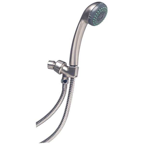 Builders Shoppe 4130 Bathroom Massage Hand-Held Shower Set with Arm Mount - Silver