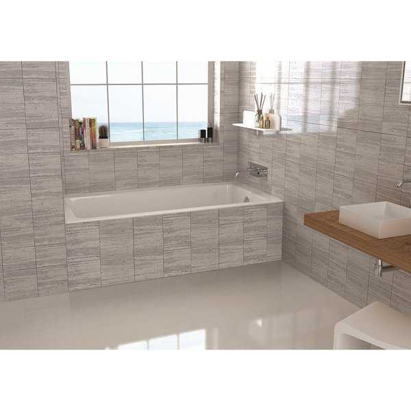 Fine Fixtures 60-inch Alcove Bathtub With Right Side Fixed Tile Flange