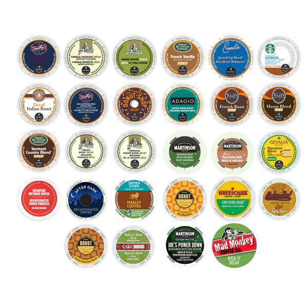 Timothy’s, Van Houtte, Green Mountain, Emeril’s, Starbucks, Mad Monkey & Other Decaf Coffees for Keurig K-Cup Brewers, 28 Count