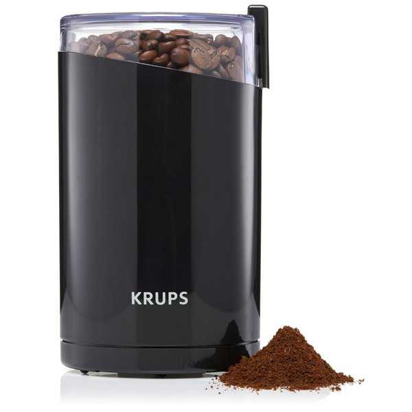 Krups Black Metal, Stainless Steel, and Clear Plastic Electric Spice and Coffee Grinder