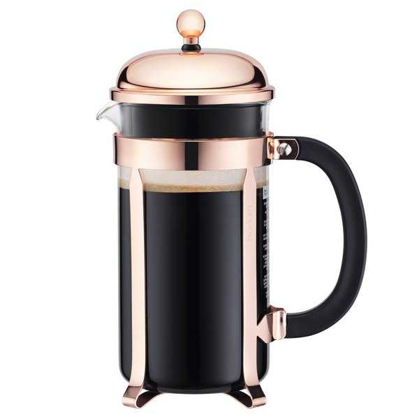 Bodum Chambord French Press Coffee Maker, 8 Cup, 1.0L, 34oz, Copper