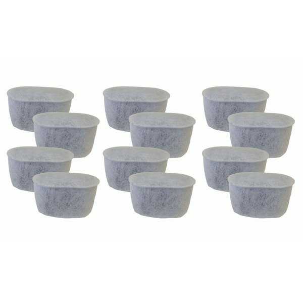 12pk Replacement Charcoal Water Filters, Fit Cuisinart Coffee Makers, Compatible with DCC-RWF