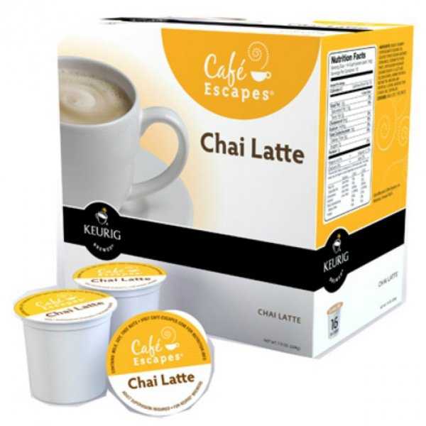 Keurig 00805 Cafe Escapes Chai Latte Single Serving K-Cup, 16-Count